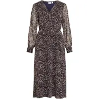 Vila Vestido Midi De Manga Comprida Falia