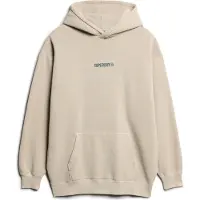 Superdry para homem. M2013727A Sweatshirt com capuz, de corte largo, com microimpressão bege e logótipo (XL), Casual, Algodão