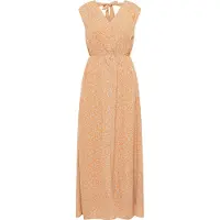 IZIA Vestido bege / laranja escuro