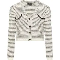 Faina Casaco de malha preto / offwhite
