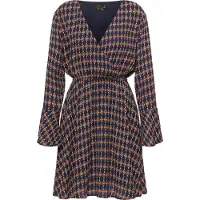 Faina Vestido marinho / amarelo / cinzento / vermelho