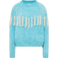 IZIA Pullover azul claro / branco