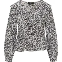 Faina Blusa cinzento / branco
