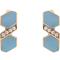 Gaya Brincos turquesa / ouro rosa