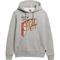 Superdry para homem. M2014356A Camisola com capuz North Cali cinzenta (XXL), Casual, Cinza, Algodão