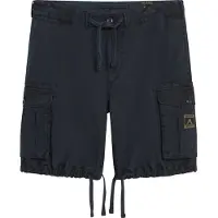 Superdry para homem. M7110435A Calções leves estilo para-quedas azul-marinho (34), Casual, Algodão