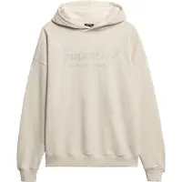 Superdry para mulher. W2012436B Moletom com capuz Venue Metallic bege (S), Casual, Algodão