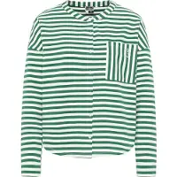 Dreimaster Maritim Casaco em moletão verde relva / branco natural