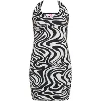 Mymo Vestido de malha preto / branco