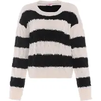Mymo Pullover preto / branco lã