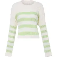 Mymo Pullover lima / branco lã