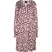 Dreimaster Klassik Vestido 'Casnagie' vermelho sangue / branco lã