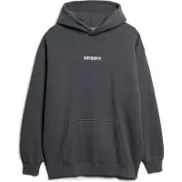 Superdry para homem. M2013727A Sweatshirt larga com capuz e estampado com micro logotipo cinzento (S), Casual, Cinza, Algodão