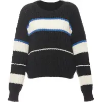 Mymo Pullover azul escuro / preto / branco