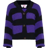 Mymo Casaco de malha roxo escuro / preto