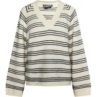 Dreimaster Pullover 'Incus' azul noturno / branco casca de ovo