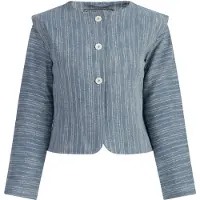Dreimaster Blazer azul pombo / branco lã