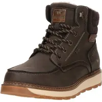 Mustang Botas com atacadores castanho escuro