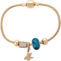 Faina Pulseira azul / ouro rosa