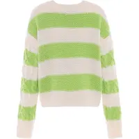 Mymo Pullover verde claro / branco natural