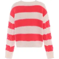 Mymo Pullover coral / branco lã