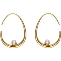 NAEMI Brincos ouro / branco pérola