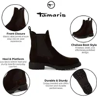 Tamaris Botas chelsea castanho escuro