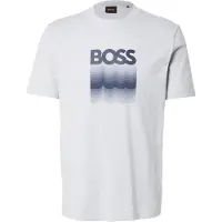 BOSS para homem. 50556009 T-shirt Insígnia cinzenta (M), Casual, Cinza, Algodão, Manga curta