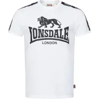 Lonsdale Camisa 'Stour' preto / branco