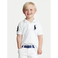 Ralph Lauren para menino. 322670257006 Polo de piqué de algodão com Big Pony branco (4años= 109/116cm), Casual, Manga curta, moda infan