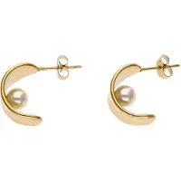 NAEMI Brincos ouro / branco pérola