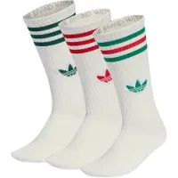 Adidas Meias de Cano Médio 3-Stripes – 3 pares
