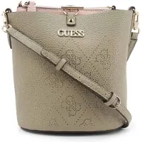 GUESS , Amara, Poliéster, Bolsa de Tecido, Logotipo 4G, Verde, HWSG8493010, 22 x 20,5 x 14 cm