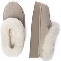 EVER AU Pantufa 'Topknot' ecru / branco