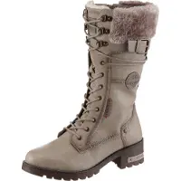 Mustang Bota com atacadores bege