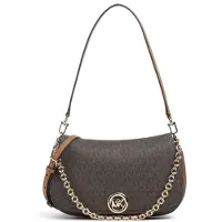 Michael Kors para mulher. 30R6GY5S2B Bolsa Nolita média com logotipo marrom (OSFA), Casual, Lona