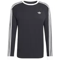 Adidas Camisa '3-STRIPES LONGSLEEVE' preto / branco
