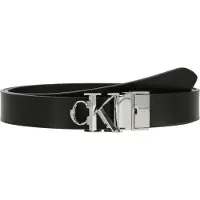 Calvin Klein Cintos 'Adjustable Reversible Monogram Buckle' preto