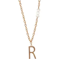 Faina Colar ouro rosa / branco