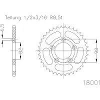 Esjot Roda Dentada Traseira 18001 461