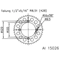 Esjot Roda Dentada Traseira 15026 428