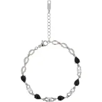 Faina Pulseira preto / prata