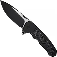 We Knife Starlash, Black Titanium & Aluminum Foil CF, Black SW/Satin