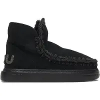 Mou para mulher. MU.FW411001A Botins em pele Eskimo com logótipo brilhante preto (39), Couro, Plano, Nenhum, Casual