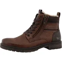 Mustang Botas com atacadores 'Midor' castanho / castanho ferrugento / preto