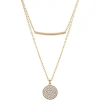 Faina Colar ouro / transparente
