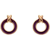 NAEMI Brincos ouro / roxo escuro