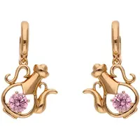 Faina Brincos ouro / rosa