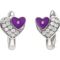 NAEMI Brincos roxo / prata / transparente