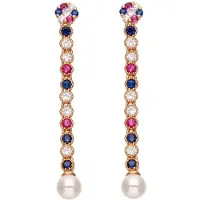 Gaya Brincos navy / ouro rosa / rosa / branco